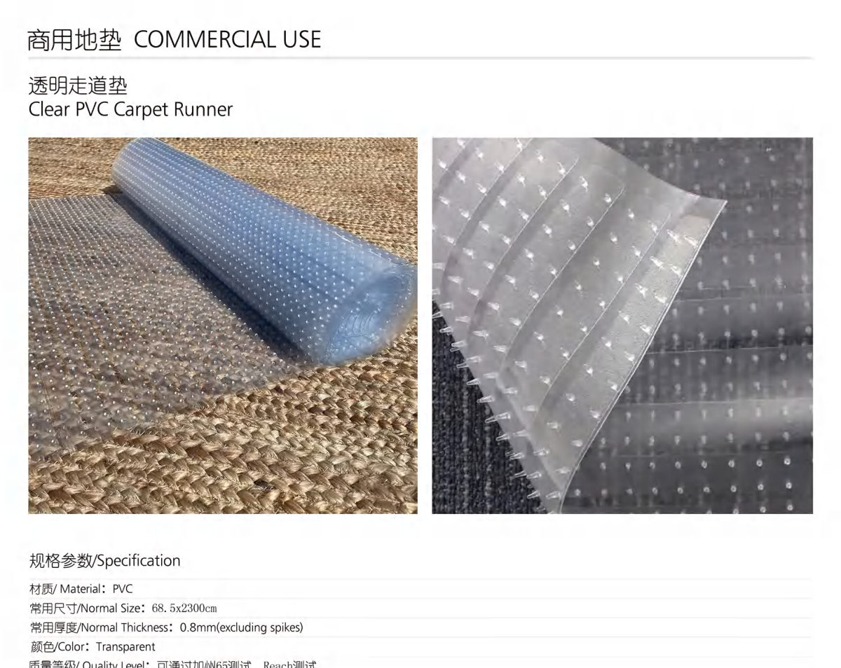 Clear PVC Carpet Runner