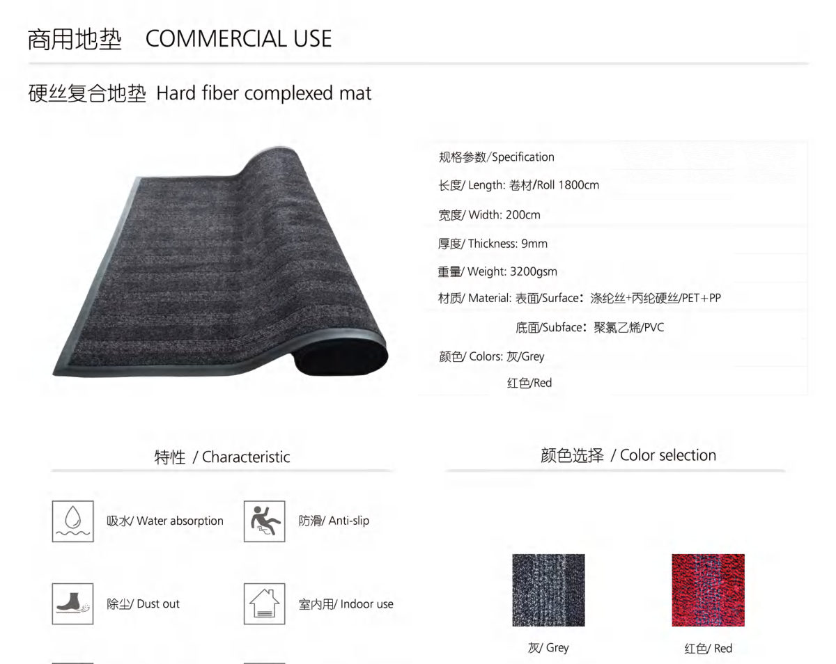 Hard Fiber Complexed Mat