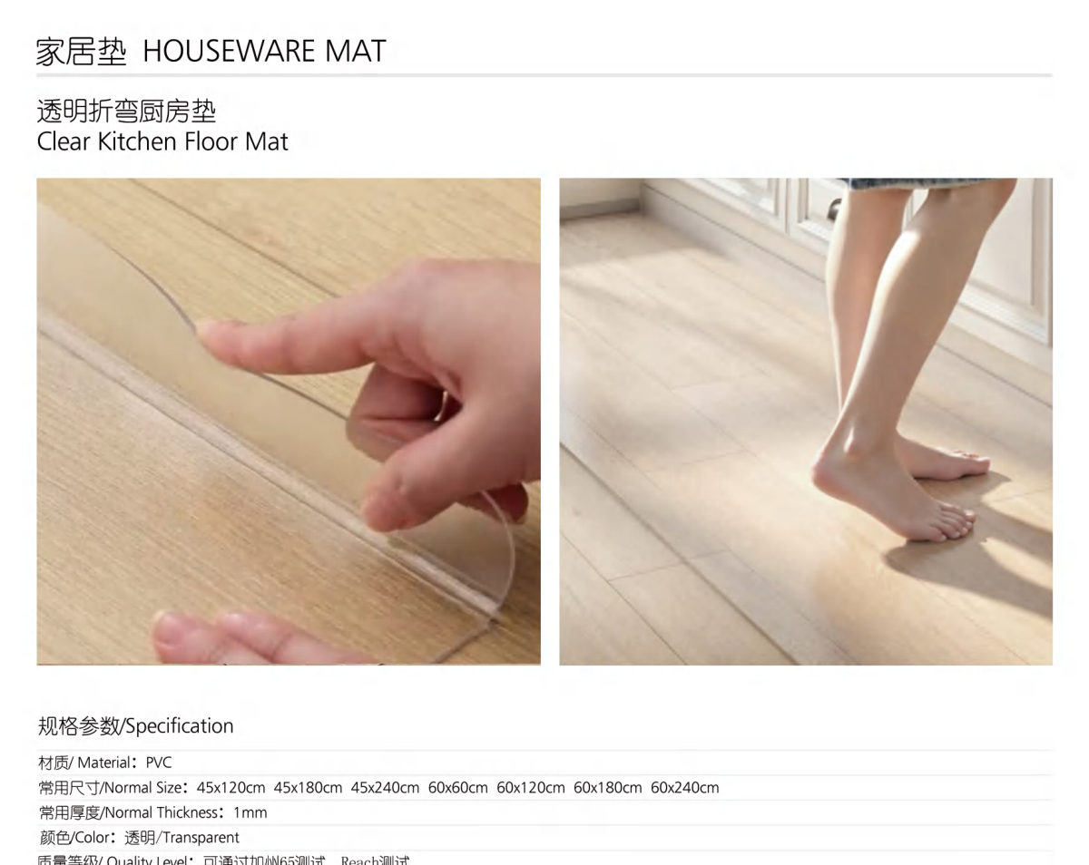 Clear Kitchen Floor Mat