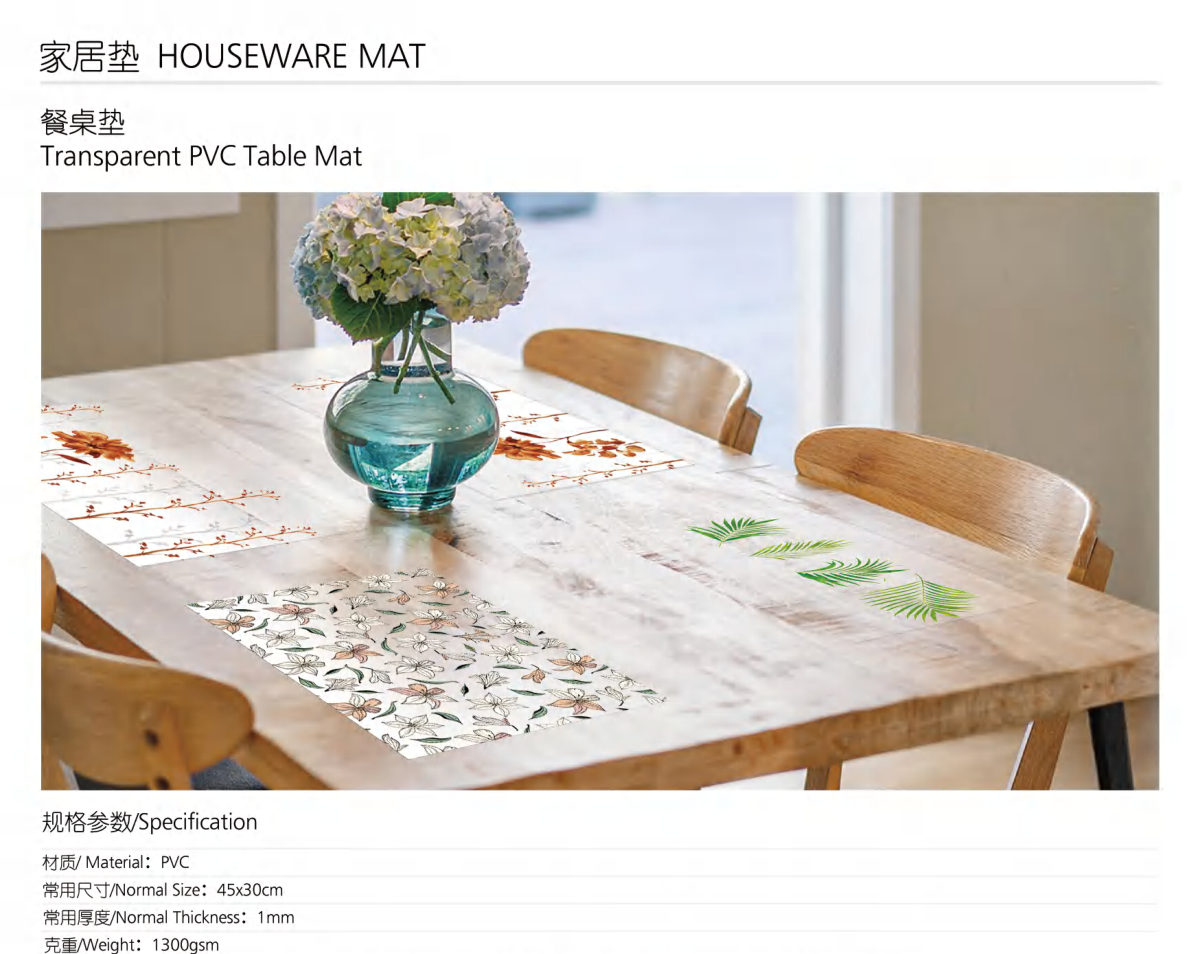 Transparent PVC Table Mat