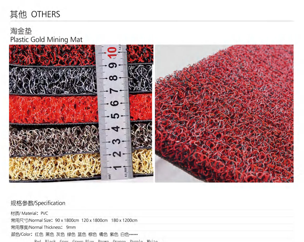 Plastic Gold Mining Mat